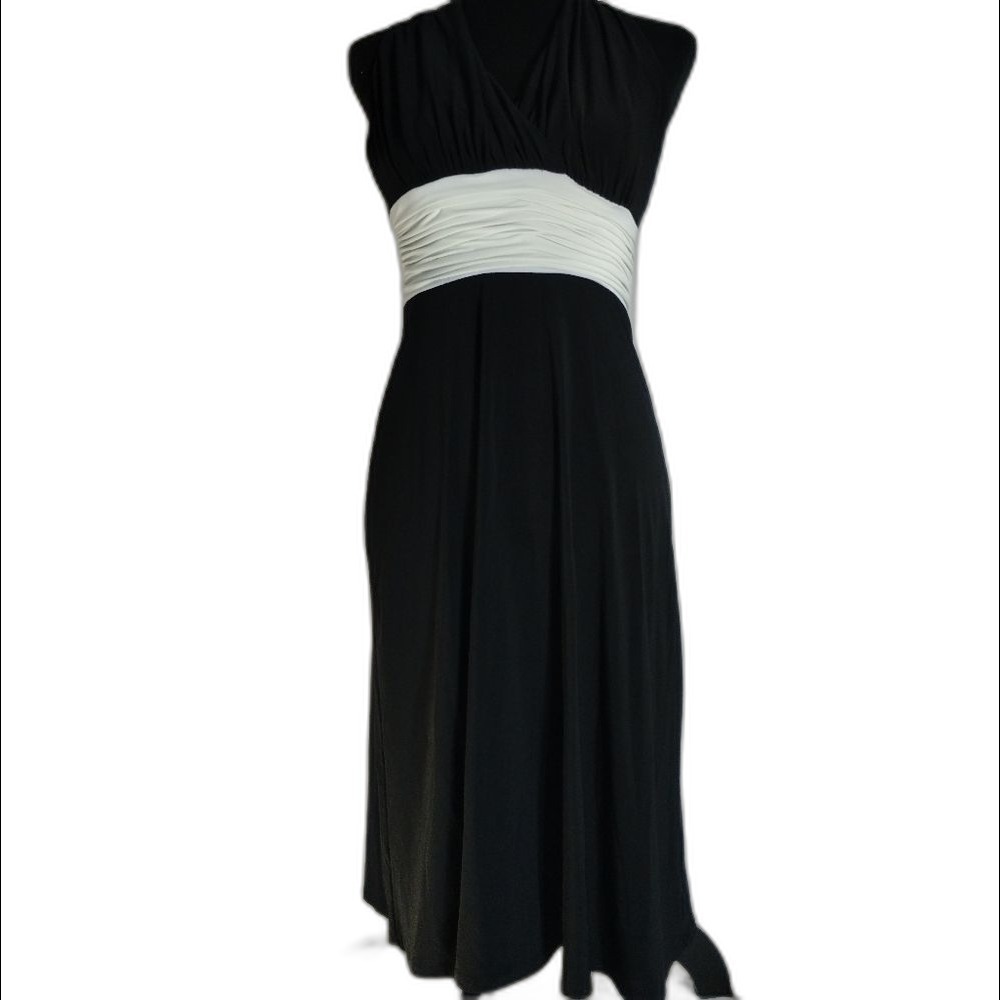 Evan-Picone‎ Maxi Dress Halter Neck Sleeveless Party Cocktail Black 2P